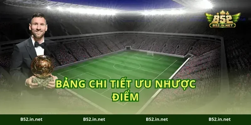 Bảng Chi Tiết Ưu Nhược Điểm